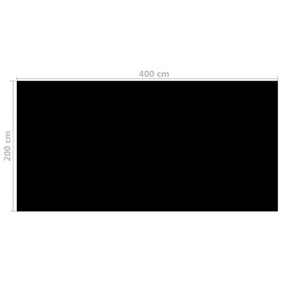 vidaXL Uima-altaan suoja musta 400x200 cm PE