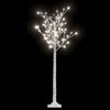vidaXL Joulukuusi 156 LED 1,5 m kylm&auml; valkoinen paju ulos/sis&auml;lle