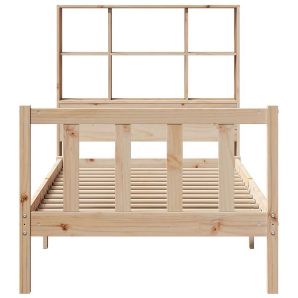 vidaXL S&auml;nky kirjahyllyll&auml; ilman patjaa 90x190 cm t&auml;ysi m&auml;nty