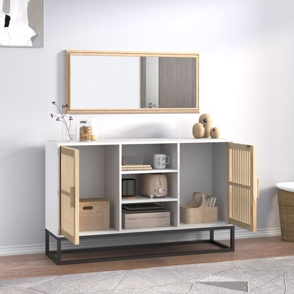 vidaXL Senkki valkoinen 105x30x65 cm tekninen puu