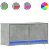 vidaXL TV-sein&auml;kaappi LED-valoilla betoninharmaa 80x31x35 cm
