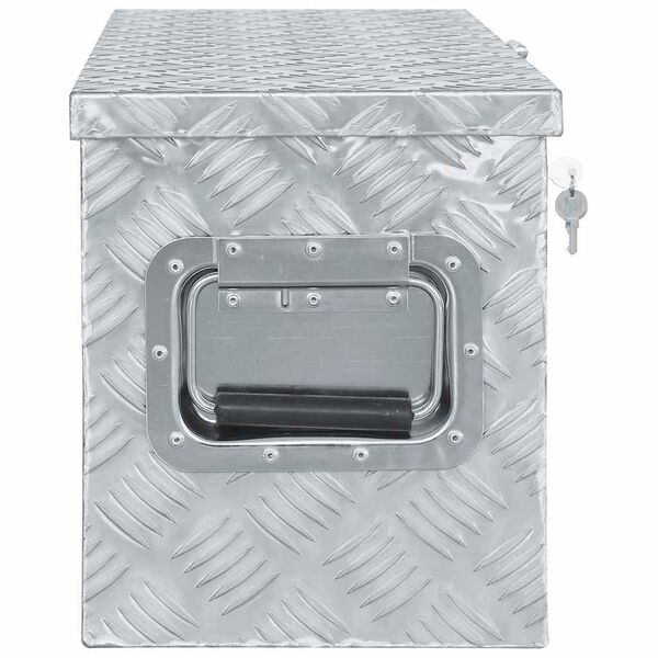 vidaXL Alumiinilaatikko 61,5x26,5x30 cm hopea