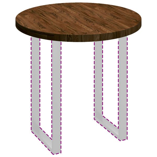 vidaXL P&ouml;yt&auml;levy Tumma ruskea &Oslash; 80 x 4 cm M&auml;ntypuu