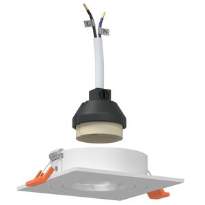 vidaXL Spottivalot valokeiloilla 6 pcs Valkoinen 9 x 9 x cm Alumiini