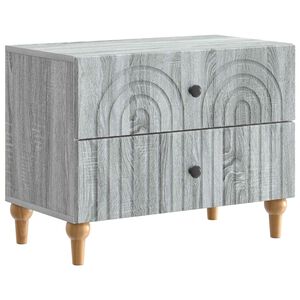 vidaXL Y&ouml;p&ouml;yt&auml;kaappi Harmaa sonoma 62 x 34,5 x 48 cm Tekninen puu