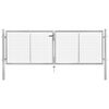 vidaXL Puutarhan portti galvanoitu ter&auml;s 300x75 cm hopea
