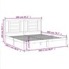 vidaXL Sängynrunko harmaa täysi mänty 200x200 cm
