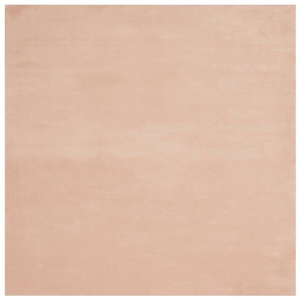 vidaXL Matto HUARTE lyhytnukkainen ja pest&auml;v&auml; Poskipuna 200x200 cm