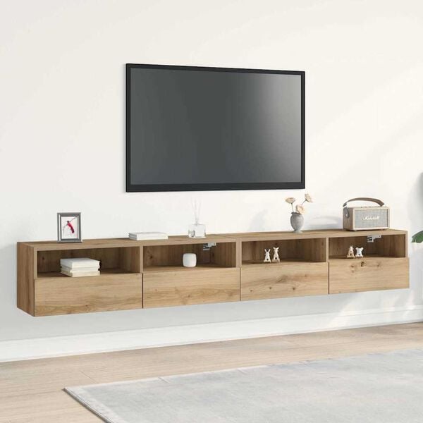 vidaXL TV-sein&auml;kaappi 2 pcs artesaani tammi 100 x 30 x 30 cm