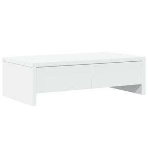 vidaXL N&auml;ytt&ouml;teline laatikoilla valkoinen 50x27x15 cm tekninen puu