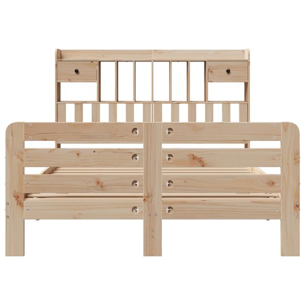 vidaXL S&auml;nky kirjahyllyll&auml; ilman patjaa 140x200 cm t&auml;ysi m&auml;nty