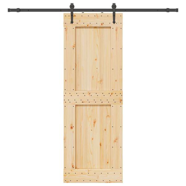 vidaXL Liukuovi asennustarvikkeineen 80x210 cm täysi mänty