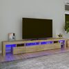 vidaXL TV-taso LED-valoilla Sonoma-tammi 260x36,5x40 cm