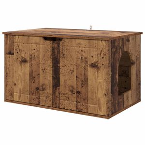 vidaXL Kissatalo Vanha puu 85 x 55 x 50,5 cm Tekninen puu
