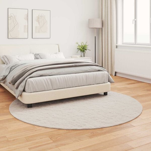 vidaXL Keinotekoinen Kanin Turkis Matto Olite Beige &Oslash; 200 cm