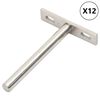 vidaXL kelluvat hyllykannattimet 12 kpl n&auml;kym&auml;t&ouml;nt&auml; &Oslash;10x100 mm