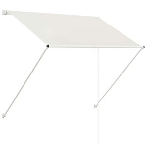 vidaXL Sis&auml;&auml;nkelattava markiisi 150x150 cm kerma