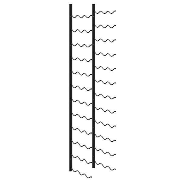 vidaXL Sein&auml;kiinnitteinen viinipulloteline 72 pullolle 2 kpl rauta