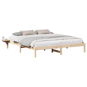 vidaXL S&auml;ngyn runko Luonnollinen 200 x 200 cm Massiivinen m&auml;nty