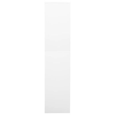 vidaXL Toimistokaappi valkoinen 90x40x180 cm teräs ja karkaistu lasi