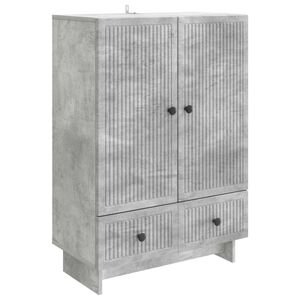 vidaXL Sivup&ouml;yt&auml; Betoni Harmaa 66 x 34,5 x 95 cm K&auml;sitelty puu