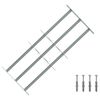 vidaXL Ikkunoiden turvaverkko 3 ristikkopalkilla 3 kpl 630-1140 mm