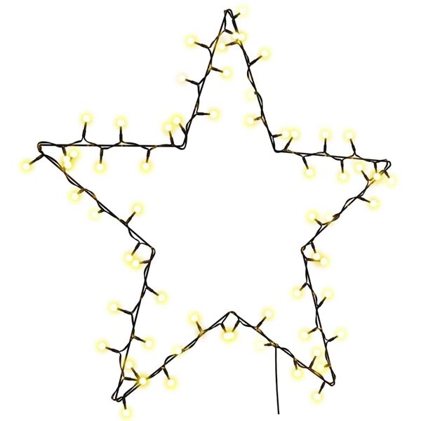 vidaXL Jouluvalot Star Silhouette 80 LEDs Lämmin valkoinen