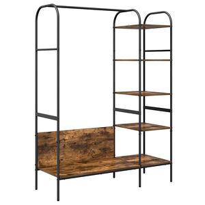 vidaXL Vaatev&auml;line Ruskea tammi 120 x 44 x 160 cm Tekninen puu