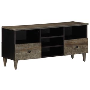 vidaXL TV-taso musta 100x33x46 cm t&auml;ysi mangopuu