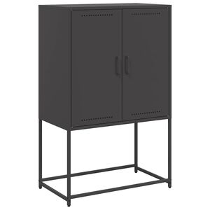vidaXL Kaappi musta 68,5x38,5x107 cm ter&auml;s