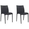 vidaXL Puutarhatuolit 2 kpl antrasiitti 50x46x80 cm polypropeeni