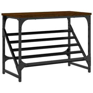 vidaXL Kenk&auml;teline ruskea tammi 60x30x45 cm tekninen puu