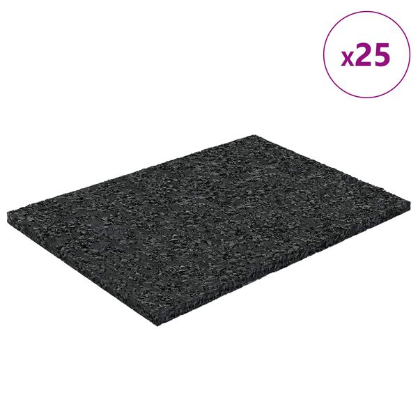 vidaXL Kumirouhepatiop&auml;&auml;llyste Musta 6 x 9 x 0,3 cm Kumi