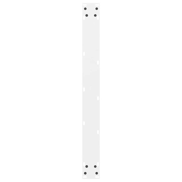 vidaXL Ruokapöydän jalat valkoiset 2 kpl 80x(72-73) cm teräs