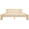 vidaXL Sängynrunko päätylevyllä 160x200 cm täysi mänty
