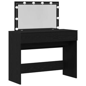 vidaXL Meikkip&ouml;yt&auml; Musta tammi. 100 x 40 x 120 cm Tekninen puu