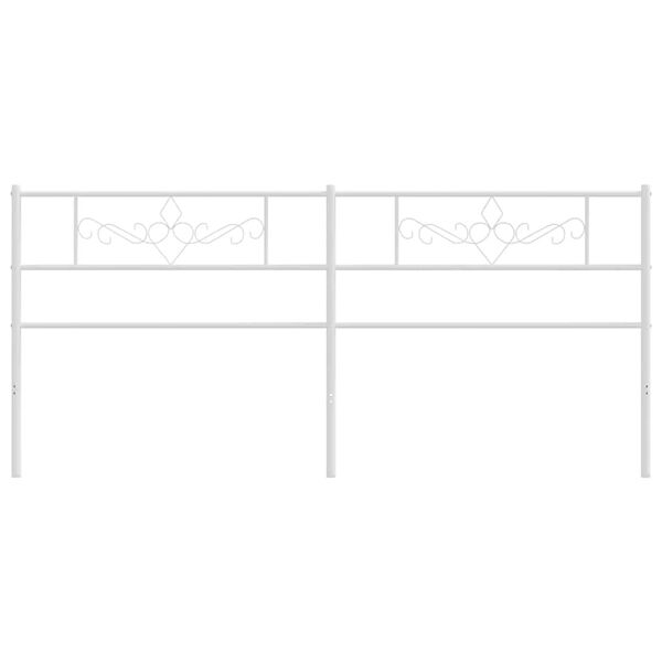 vidaXL Metallinen vaihtop&auml;&auml;ty valkoinen 180 cm