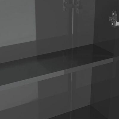 vidaXL LED kylpyhuoneen peilikaappi 60x15x75 cm MDF kiiltävä harmaa