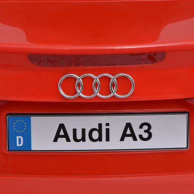 vidaXL Sähköleluauto Kauko-ohjauksella Audi A3 Punainen