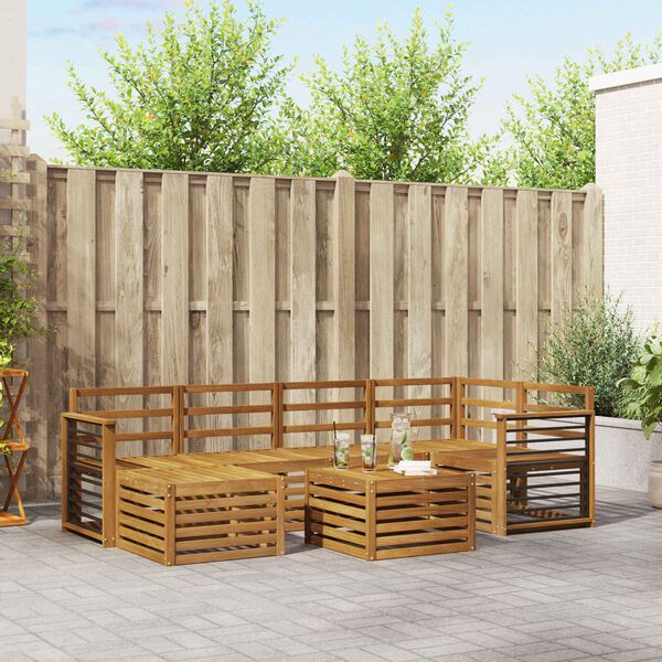 vidaXL Sohvasarjat Luonnollinen Tihe&auml; akasiapuu