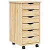 vidaXL Rullakaappi laatikoilla MOSS 34 x 39 x 65,5 cm T&auml;ysi M&auml;nty