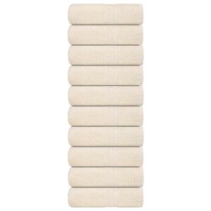 vidaXL Pesupyyhkeet FROGN 10 kpl kermanvärinen 30x30 cm 360 gsm