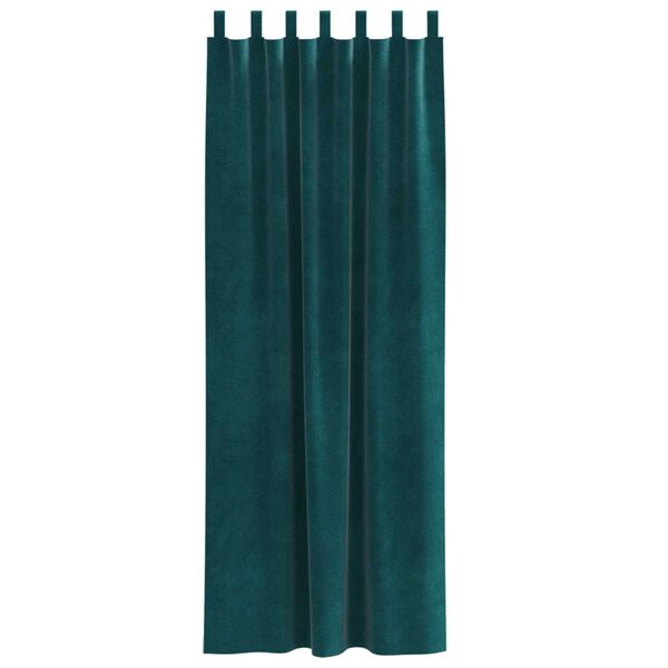 vidaXL Pimennysverhot 2 pcs Tummanvihre&auml; 140 x 225 cm Sametti