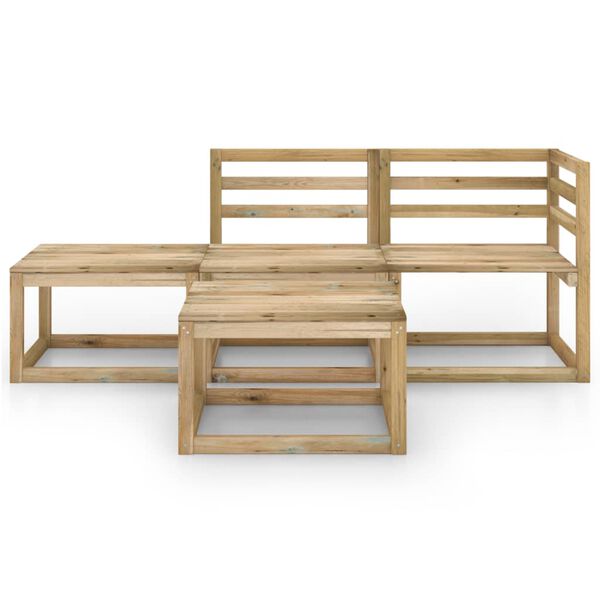 vidaXL 4-osainen Puutarhasohvasarja viherkyll&auml;stetty m&auml;nty