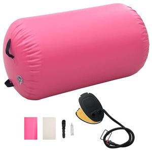 vidaXL T&auml;ytett&auml;v&auml; voimistelurulla pumpulla 100x60 cm PVC pinkki