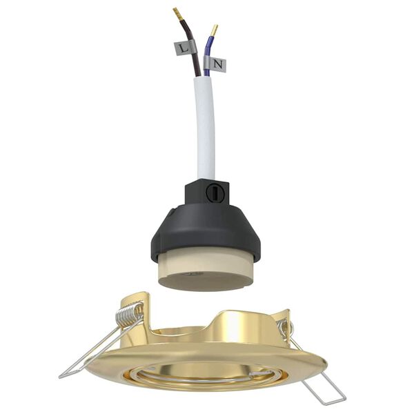 vidaXL Spottivalot valokeiloilla 6 pcs Kulta 9 x 9 cm Metalli