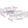 vidaXL 7-osainen Ulkosohvasarja t&auml;ysi douglaskuusi