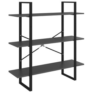 vidaXL Kirjahylly betoninharmaa 100x30x105 cm tekninen puu