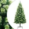 vidaXL Tekojoulukuusi saranoilla ja jalustalla 240 cm