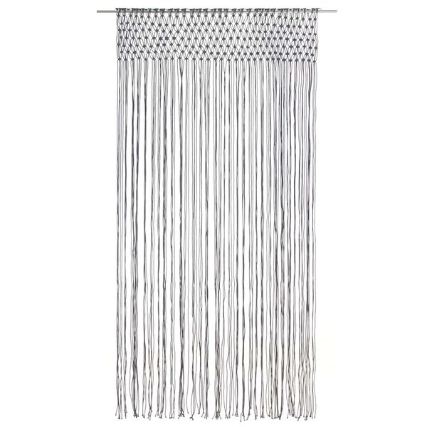 vidaXL Macrame verho antrasiitti 140x240 cm puuvilla